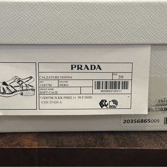 Prada Soft Cage “Calzature Donna” Monolith Rubber Sandals - Picture 8 of 8